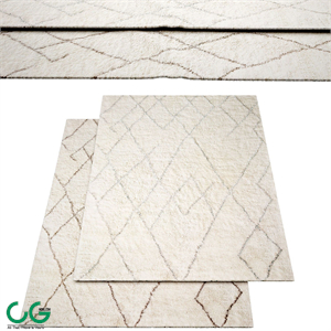LUMINA SKETCHED HAND-KNOTTED WOOL SHAG RUG